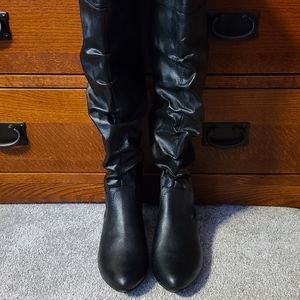 Black knee high Fergalicious boots